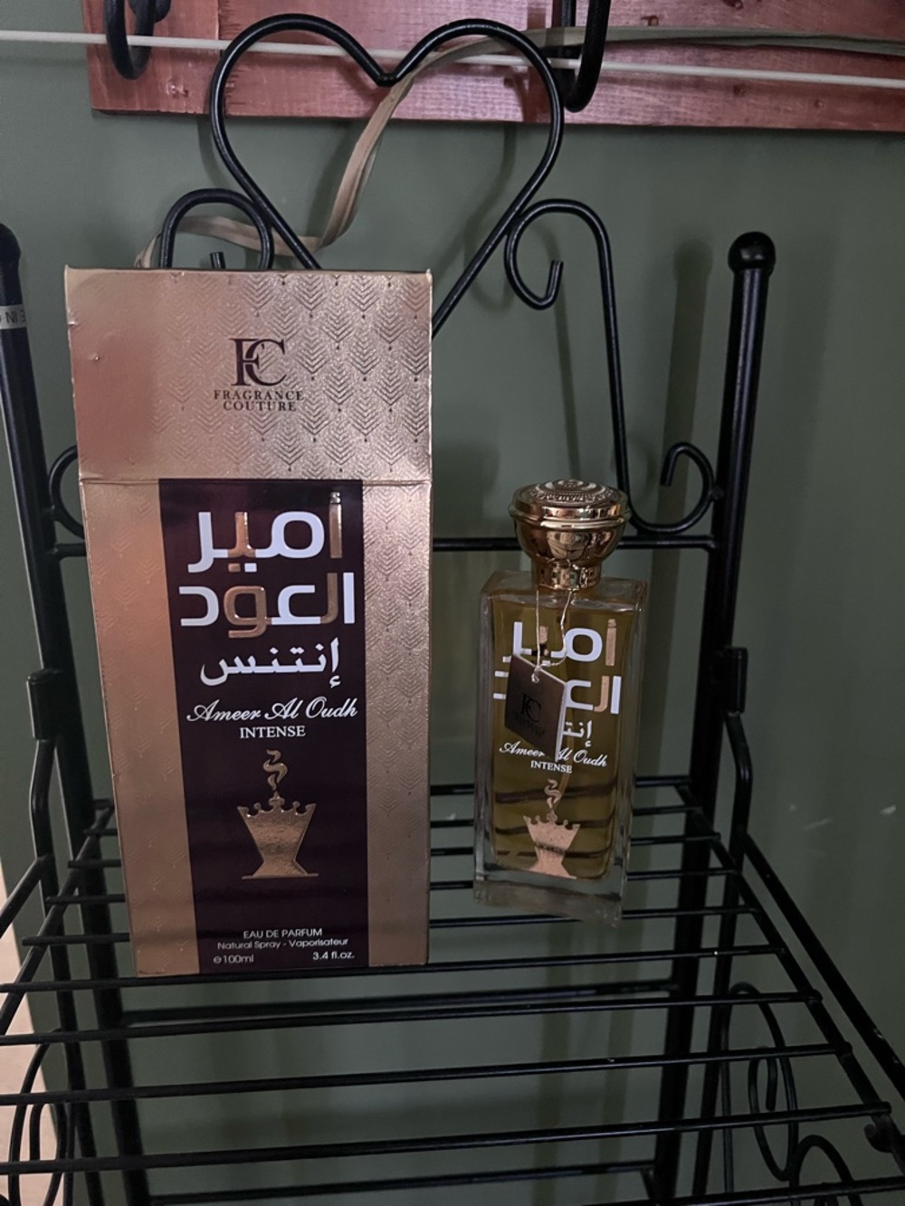 Ameer Al Oudh Intense Eau de Parfum - Gold & Amber Bottle